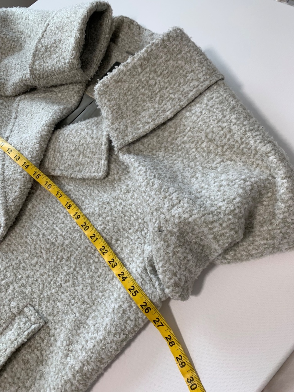 Anthropologie Bouclé Short Coat Oversized Jacket Double Breasted Women's size L - Picture 9 of 14